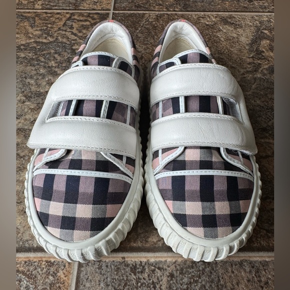 Burberry Mark Check Platform Toddler Sneakers- Unisex Kids, Size 26/7T - Picture 1 of 10